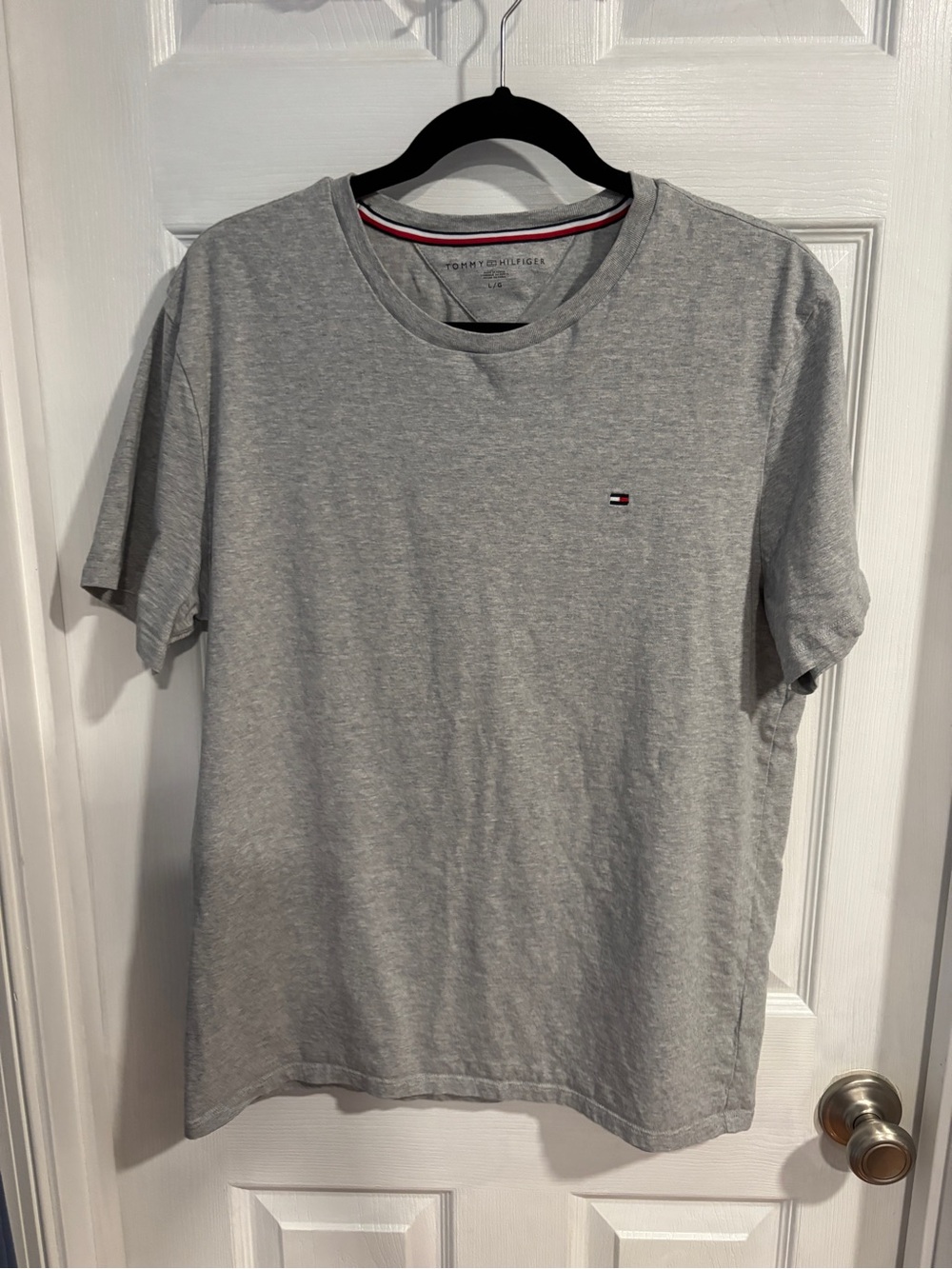 Tommy Hilfiger Men's Short Sleeve Crew Neck T-Shirt - Light Gray